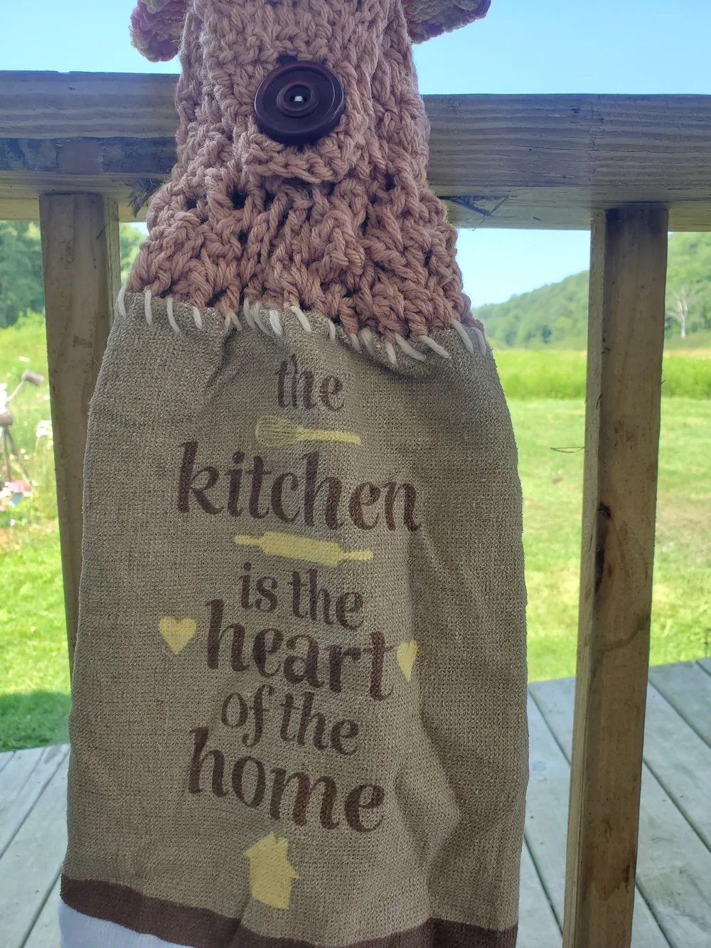 Hand Crafted Yellow and Orange Cotton Kitchen Linens Set
